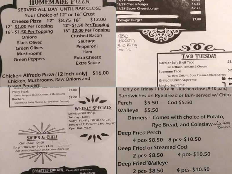 Ray's Pub & Grub - Boneyard Saloon Menu