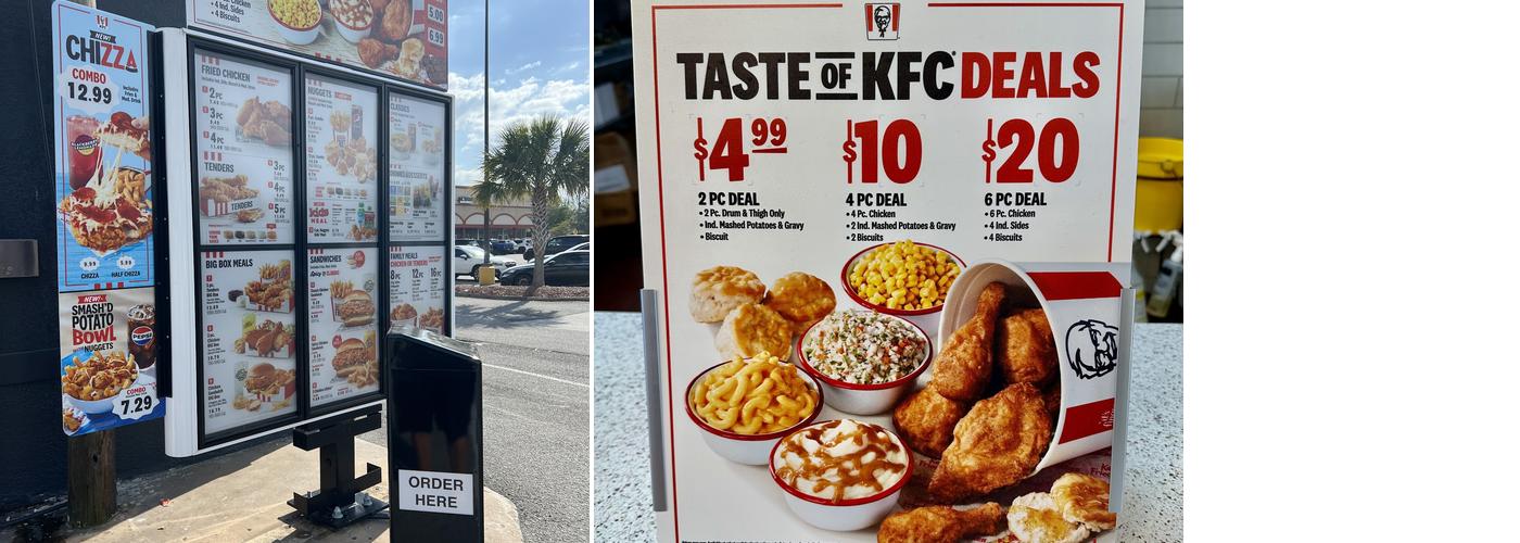 KFC Menu