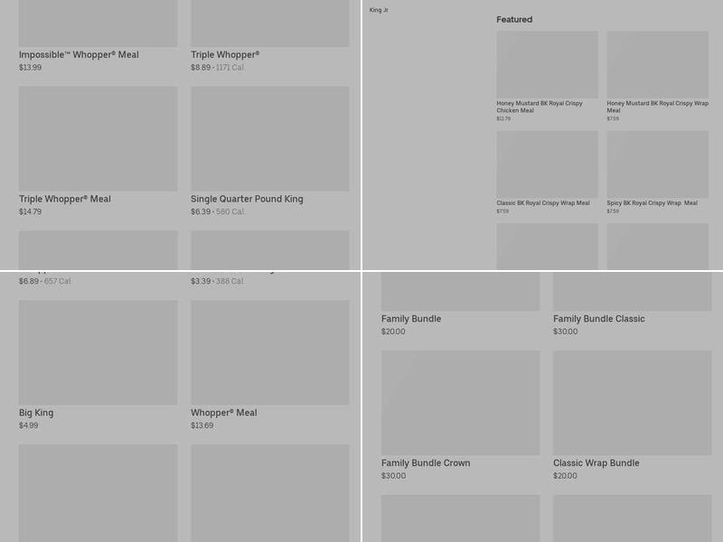 Burger King Menu