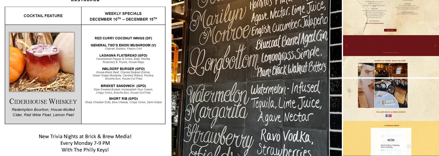 Brick & Brew Menu