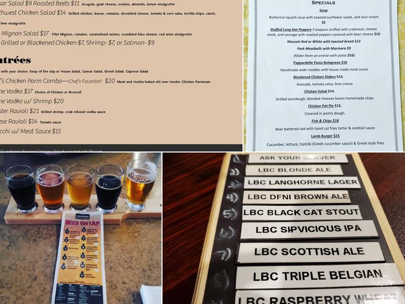 The Langhorne Brewing Company Menu