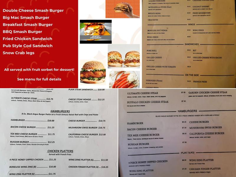 Raven's Nest Bar and Grill Menu