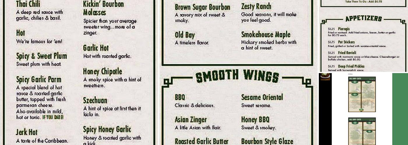 Finney's Royal Grotto Menu