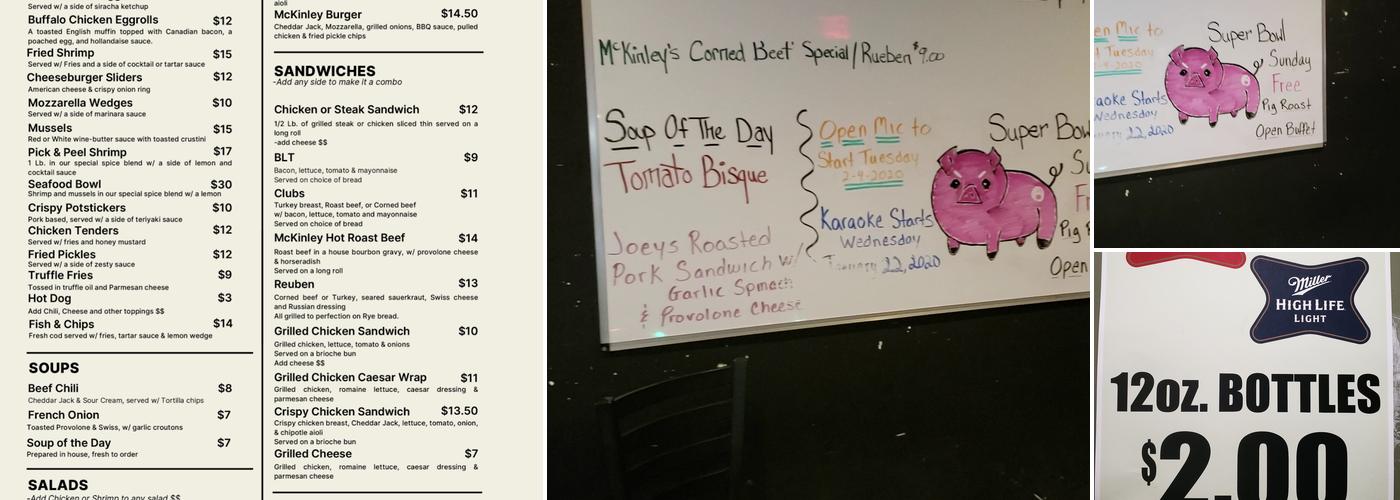 McKinley Tavern Menu