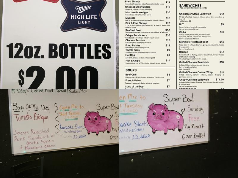 McKinley Tavern Menu