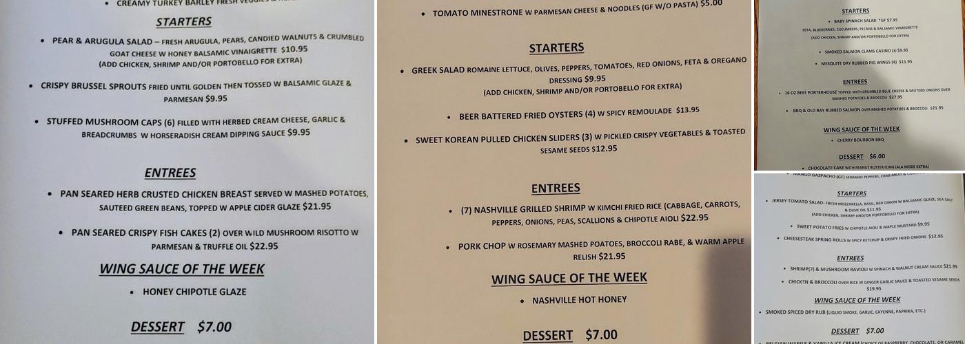 McMenamin's Tavern Menu