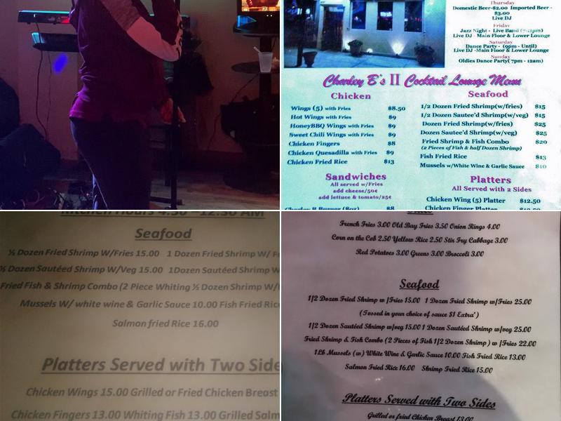 Charley B's Menu