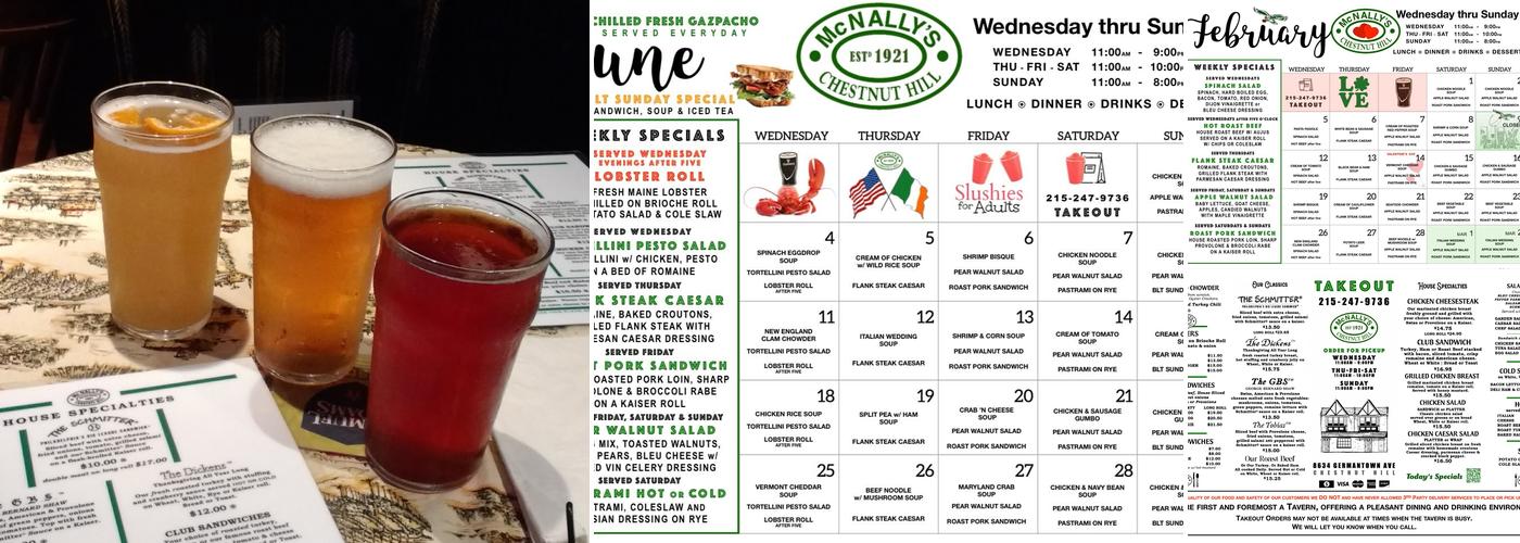 McNally's Tavern CHESTNUT HILL Menu