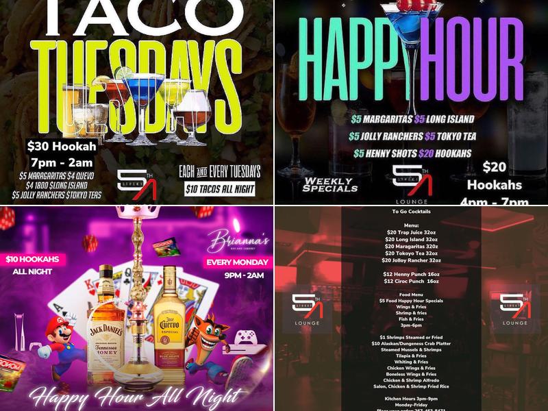 5th Street Lounge Menu