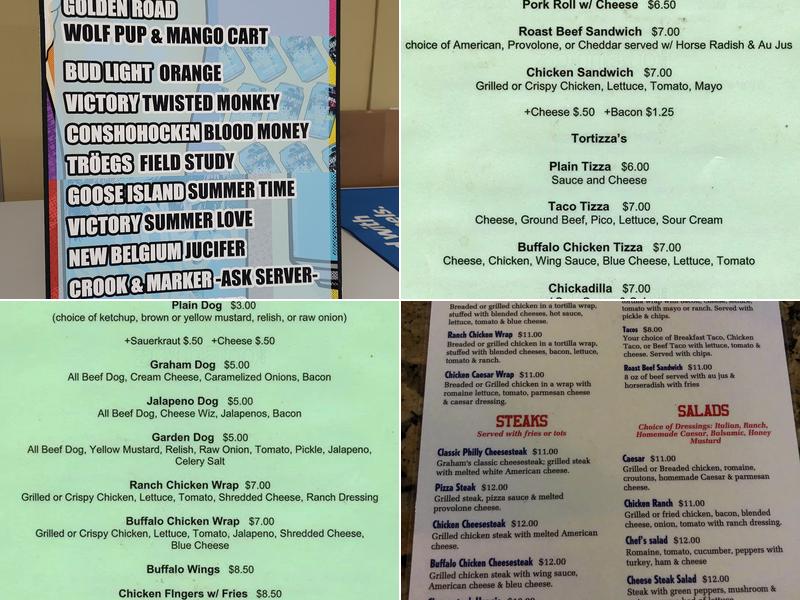Graham's Pub Menu