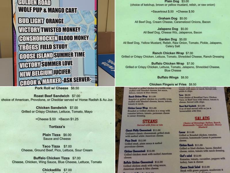 Graham's Pub Menu