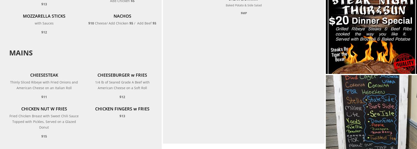Cresson Inn Menu