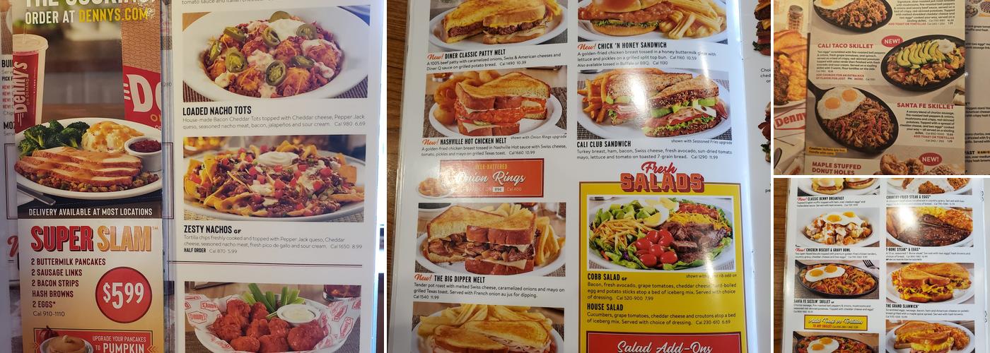 Denny's Restaurant Menu