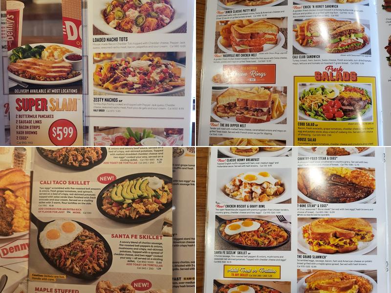 Denny's Restaurant Menu
