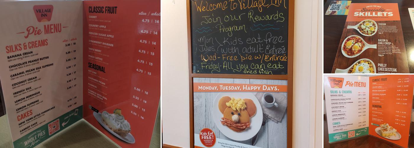 Village Inn Menu