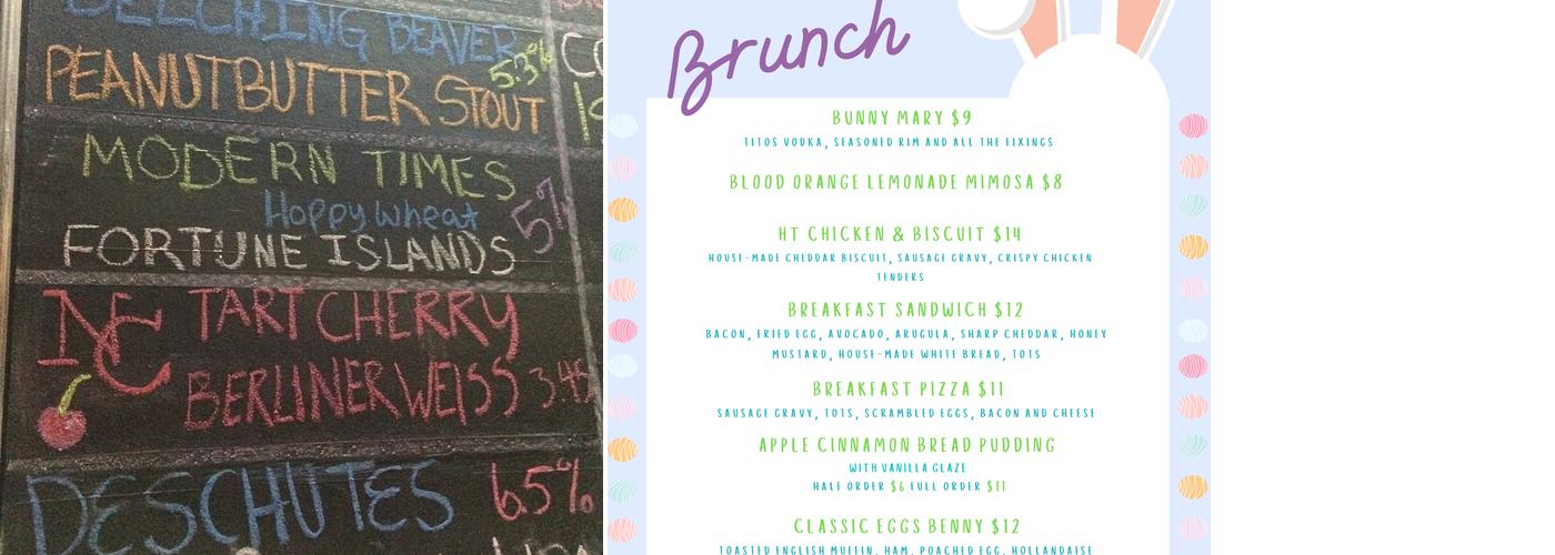 Hilltop Tavern Menu