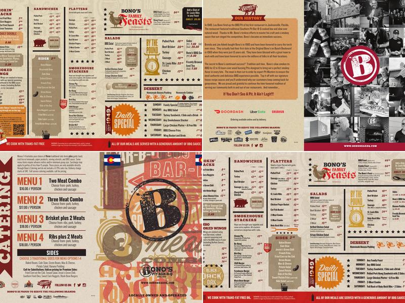 Bono's Pit Bar-B-Q Menu