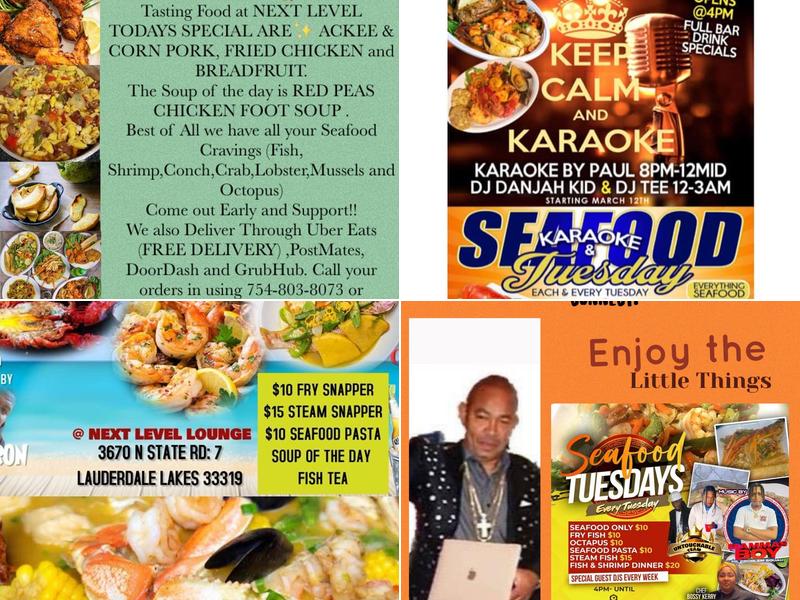 Next Level Bar and Lounge Menu