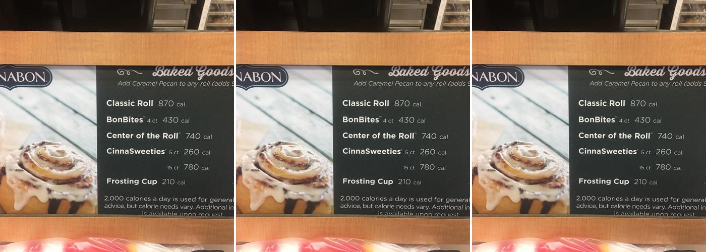 Cinnabon Menu