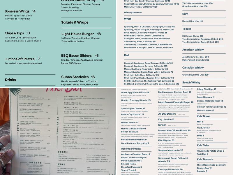 Tiki Bar Menu