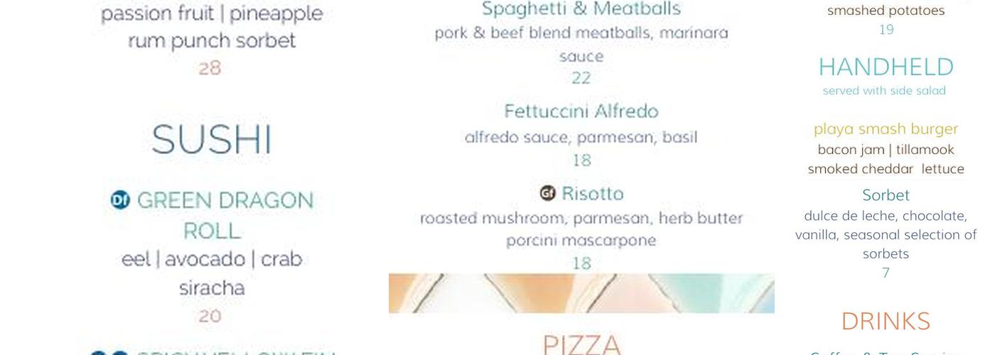 Las Olas Menu
