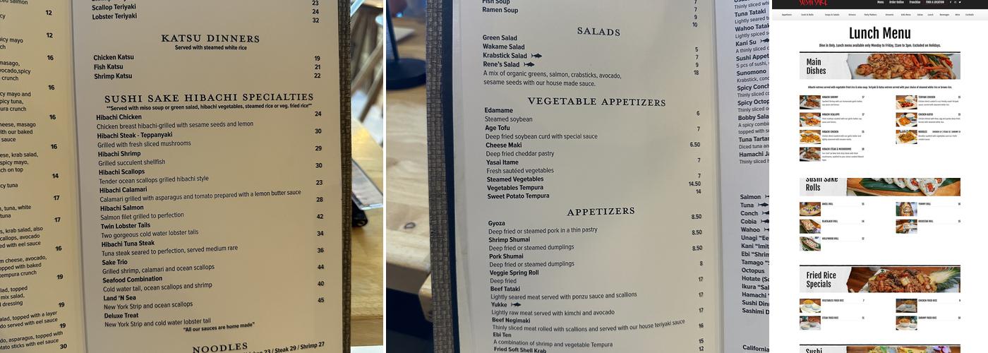 Sushi Sake Key Largo Menu