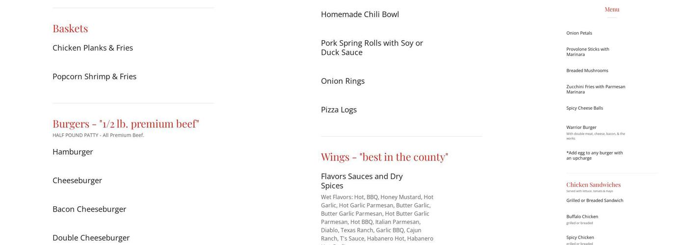 Brew-ski's Menu