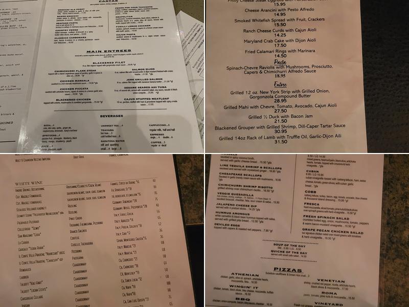 The Wine Exchange Menu