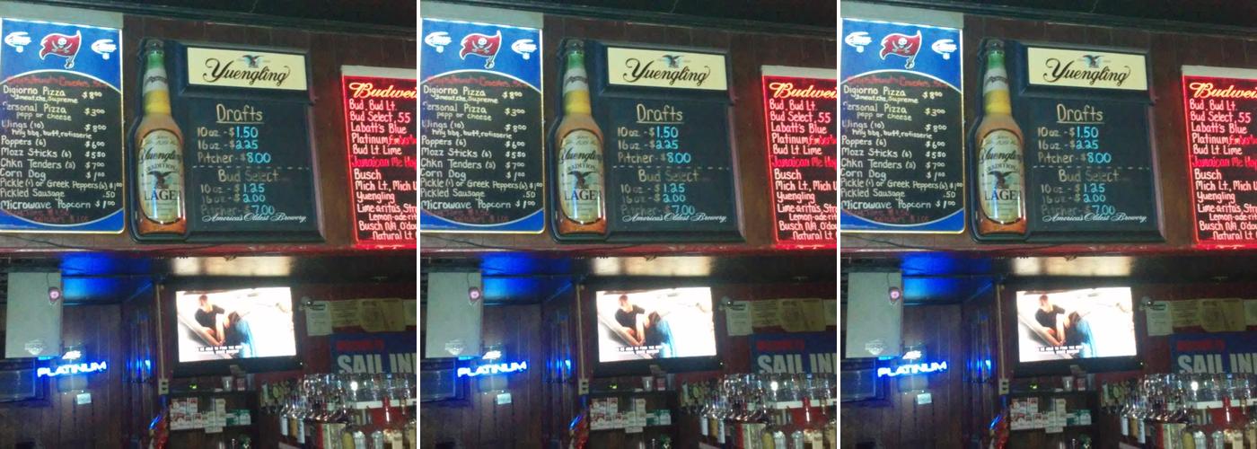 Sail Inn Menu