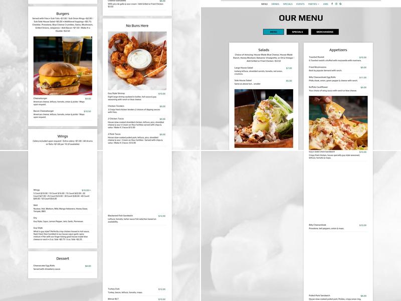 Bilmar Station Menu
