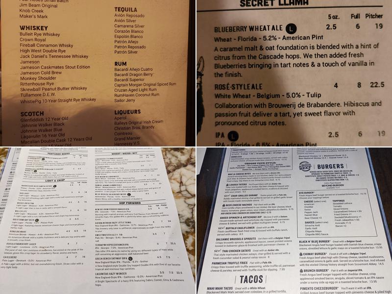 World of Beer Menu