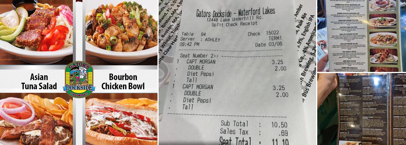 Gator's Dockside Menu