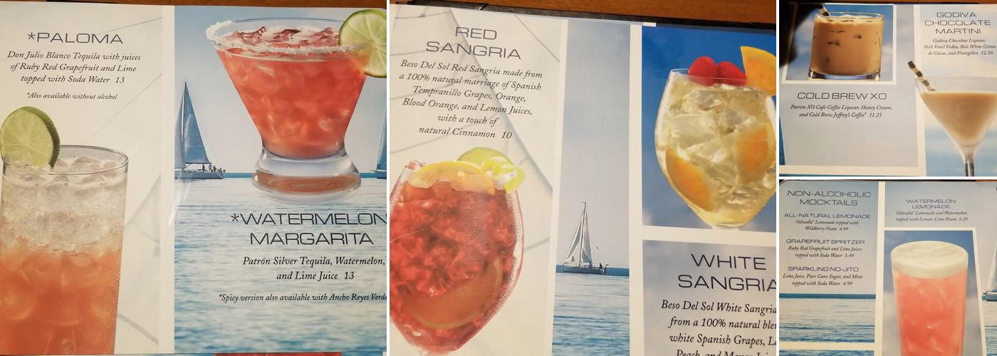 Crew's Cup Lounge Menu
