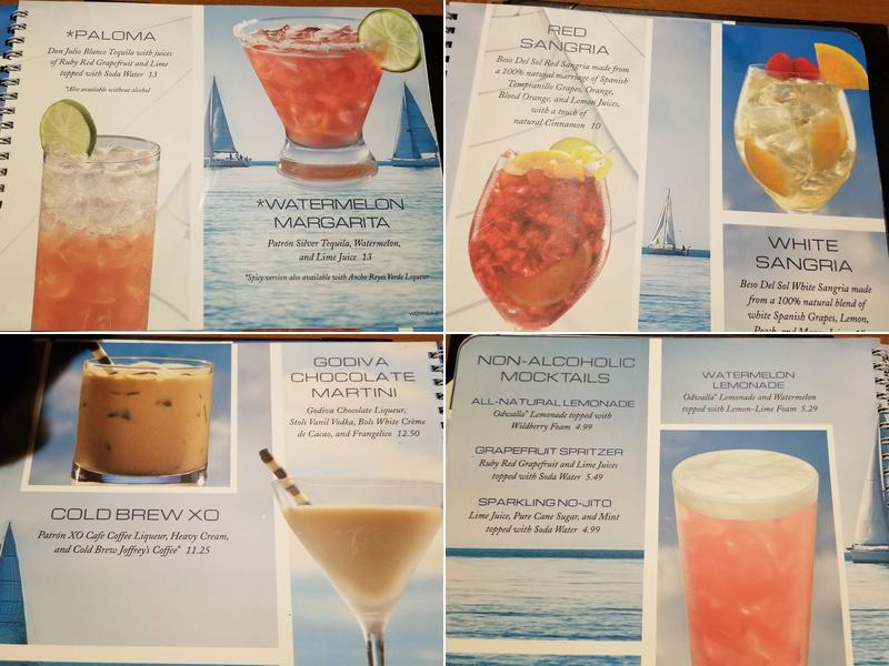 Crew's Cup Lounge Menu