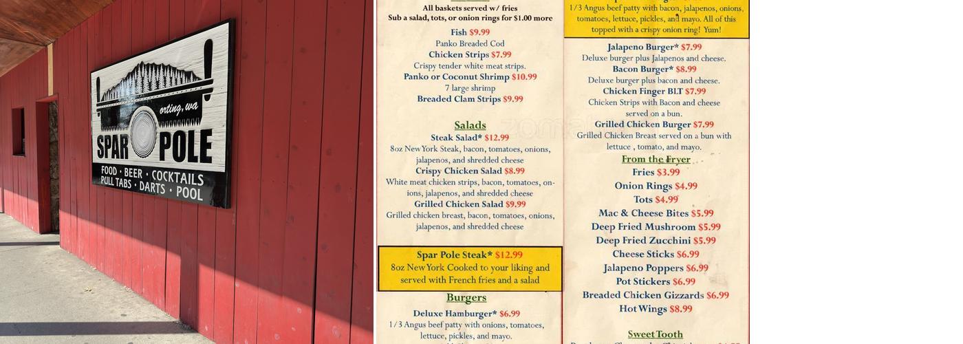 Spar Pole Menu
