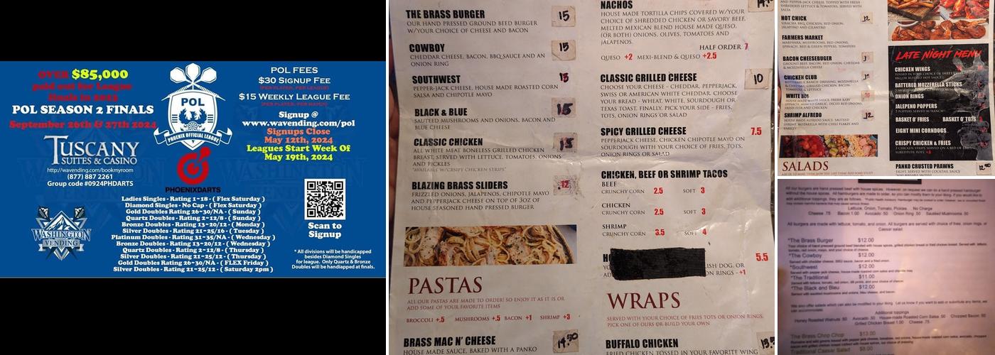 Brass Lantern Menu