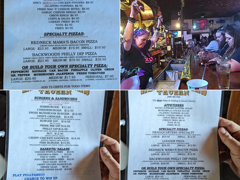 Headquarters Tavern Menu