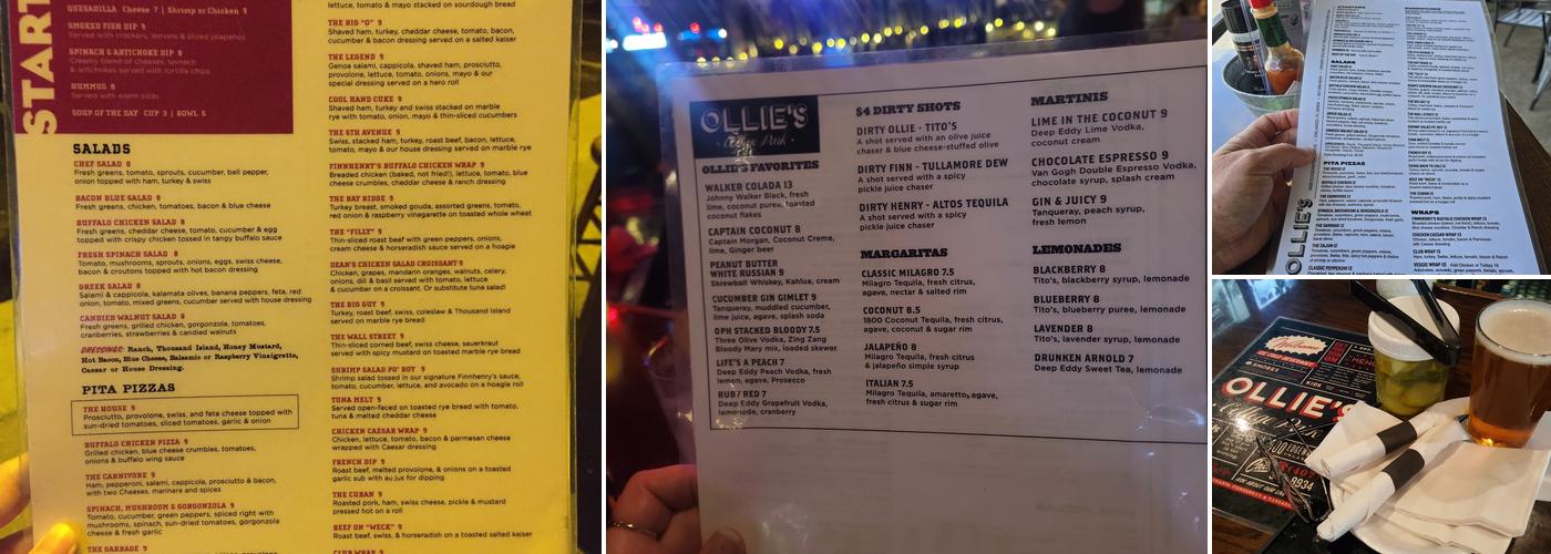 Ollie's Public House Menu