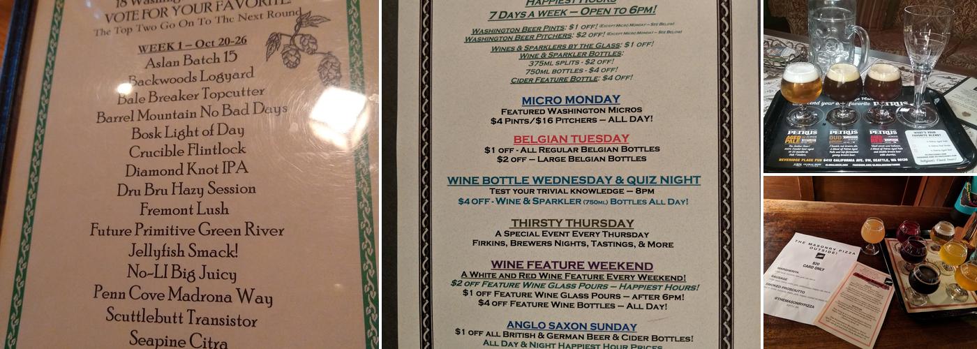 Beveridge Place Pub Menu