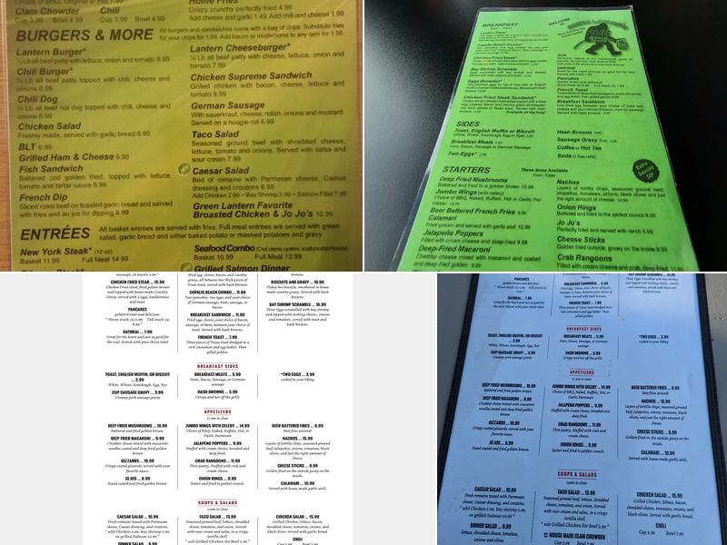 Green Lantern Pub Menu