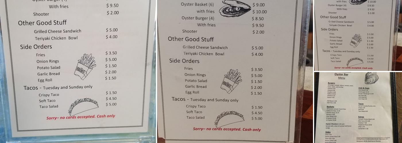 Chester Club Menu