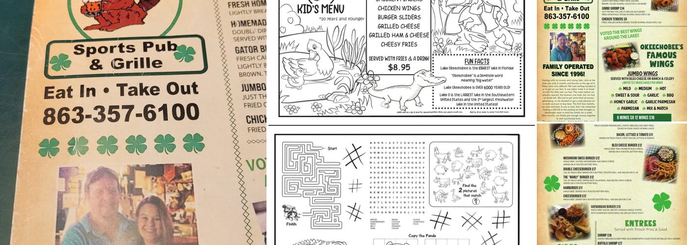Shenanigans Menu