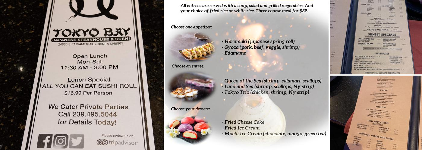 Tokyo Bay Bonita Springs Menu