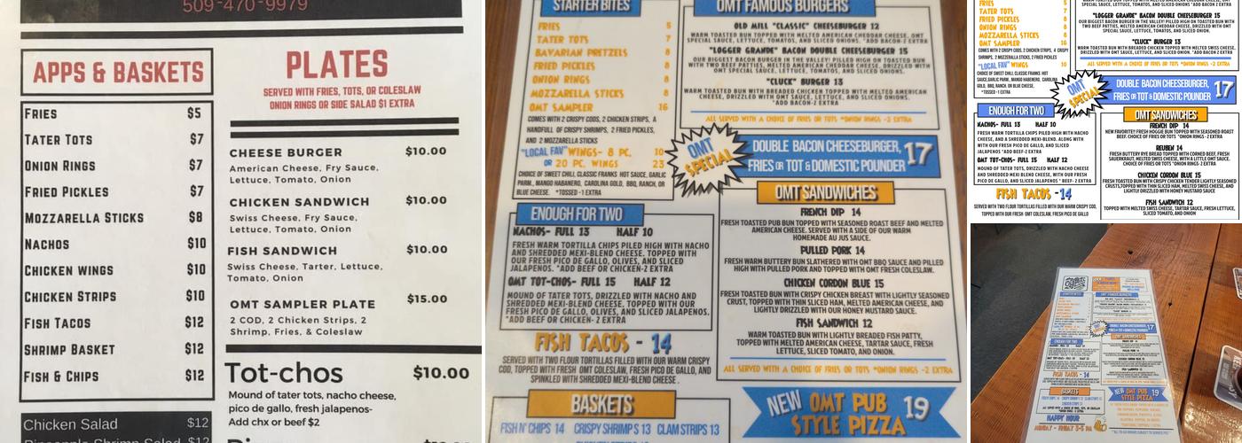 Old Mill Tavern Menu