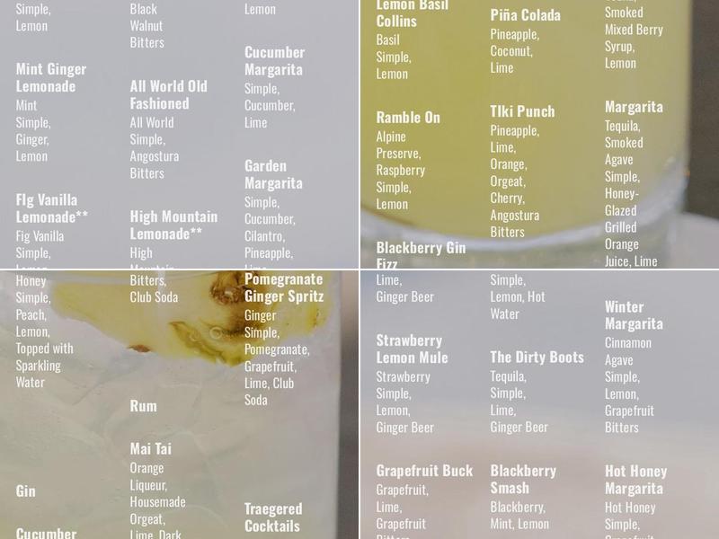 Top Shelf Services Menu