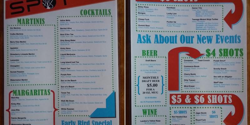 Spot Menu