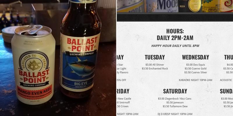 The Three Legged Monkey Menu