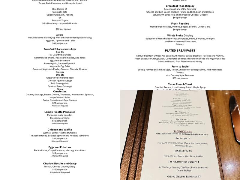 Sustenio Menu