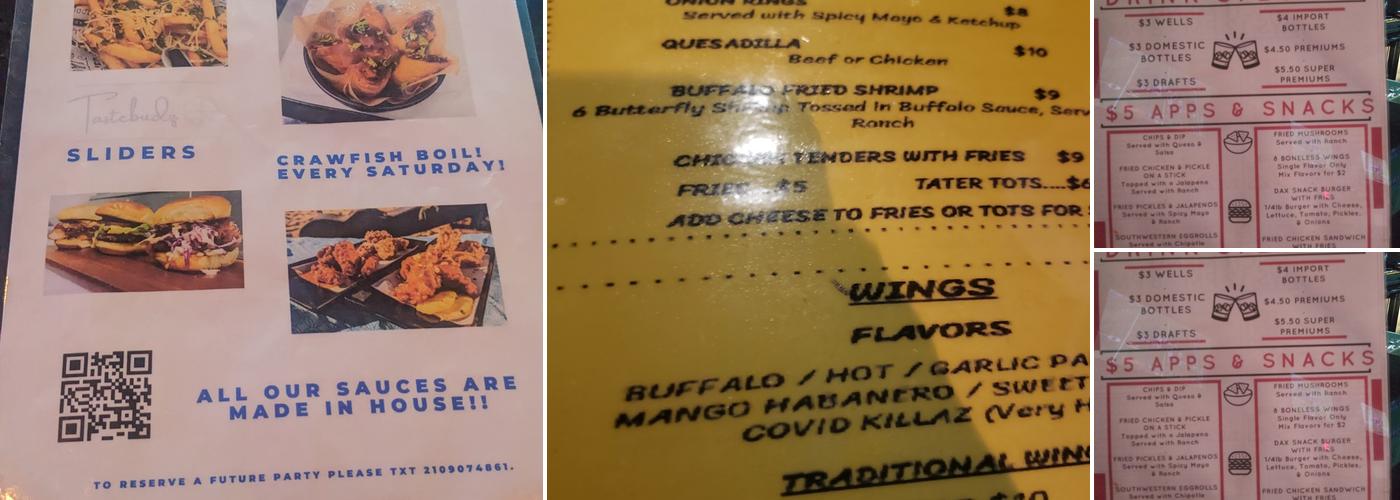 DIVE Restaurant & Bar Menu