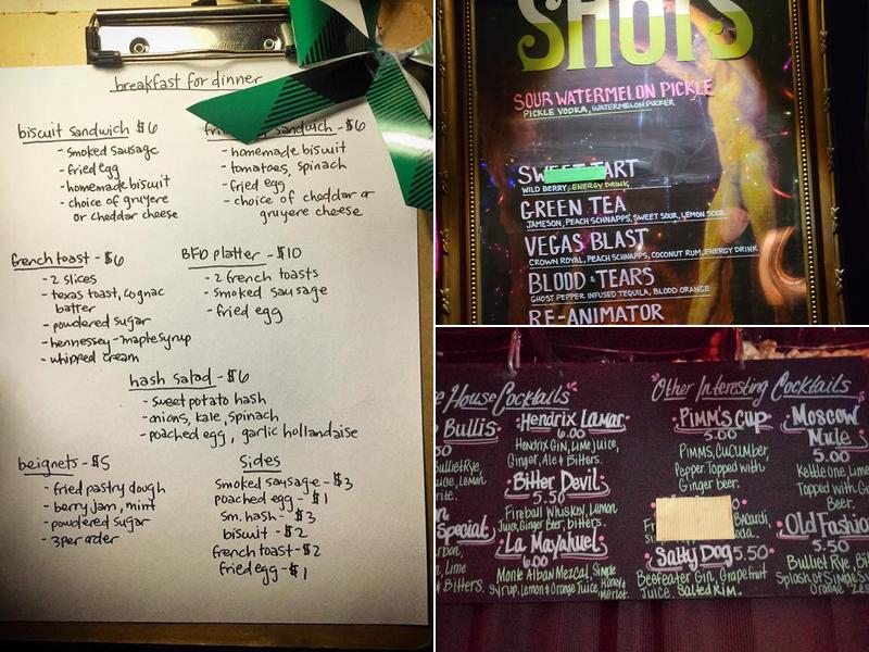 Faust Tavern Menu